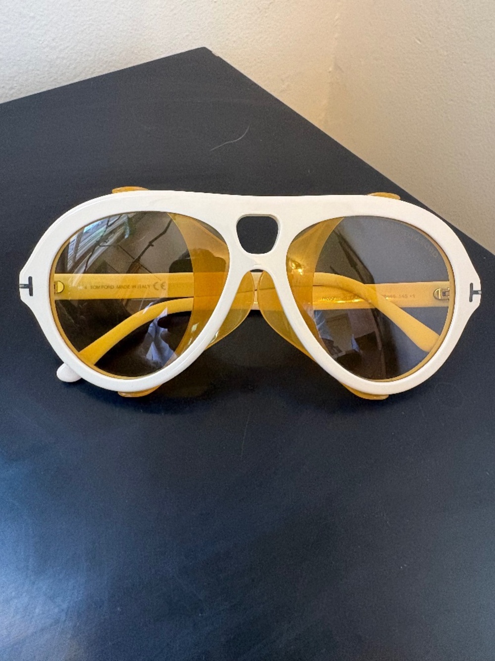Tom Ford Neughman Sunglasses White/Yellow